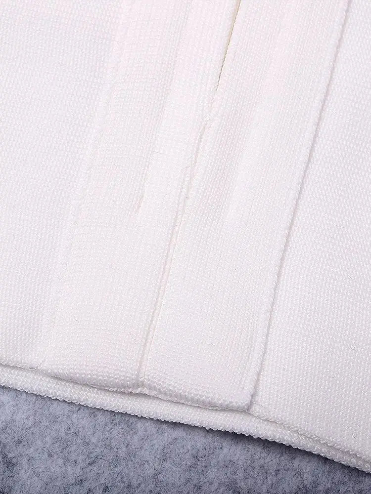 Sexy White V Bandage Crop Top